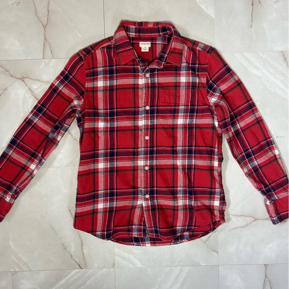 Crewcuts Other - Crewcuts Red Flannel Button Down Shirt Boys Size 12